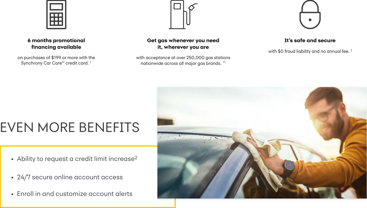More benefits when choosing our Financing options